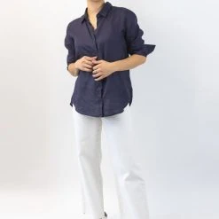 Ivy + Jack Fashion Ultimate Navy Linen Shirt