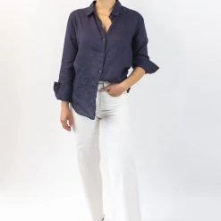Ivy + Jack Fashion Ultimate Navy Linen Shirt