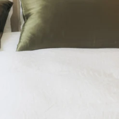 Home Lab 100% Silk Beauty Pillowcase Olive 48x73cm Support Local Gifts