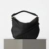 Vash Dani Black Bubble Leather Hobo Bag