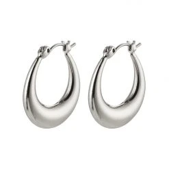 Pilgrim Annie Silver Plated Chunky Hoop Earrings