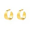 Brie Leon Accessories Sabana Gold Wide Stud Hoop Earrings