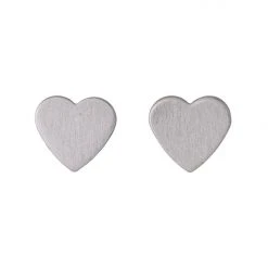 Pilgrim Vivi Silver Plated Heart Stud Earrings Accessories