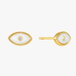 Ania Haie Wild Soul Evil Eye 4mm Gold Stud Earrings
