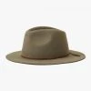 Brixton Wesley Fedora Military Olive Wool Felt Hat Accessories