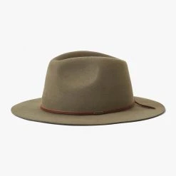 Brixton Wesley Fedora Military Olive Wool Felt Hat Accessories