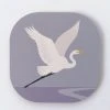 100% NZ Hansby Design White Heron Grey Coaster