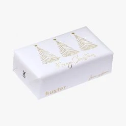 Huxter Xmas Trees Merry Christmas White Gold Foil Frangipani Soap