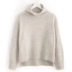 Among The Brave Zealous Oat Super Soft Raglan Roll Neck Knit