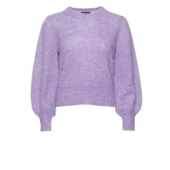 Among The Brave Zesty Lilac Mohair Blend Balloon Sleeve Knit