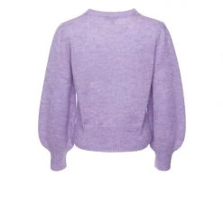 Among The Brave Zesty Lilac Mohair Blend Balloon Sleeve Knit