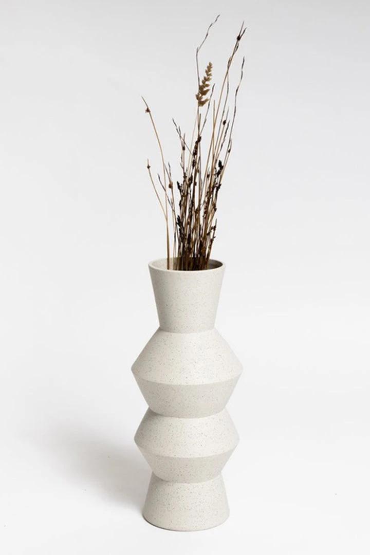 NED Collections Living & Decor Divoc Medium White Vase 15x32cm 3 NED Collections Living & Decor Divoc Medium White Vase 15x32cm