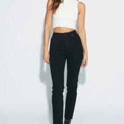Abrand Jeans A 94 High Slim Dead Of Night Jet Black Denim Jean Fashion