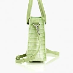 Stolen Girlfriends Club Tour Buddy Acid Lime Croc Mini Cross Body Tote Bag Accessories