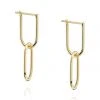 Linda Tahija Accessories Linked Hoop 14k Gold Plate Earrings