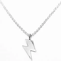 Audrey Loves Ruby Sterling Silver Lightning Bolt Necklace Accessories