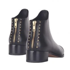 Beau Coops Accessories Beau5 Parma Black Leather Natural Sole Ankle Boot