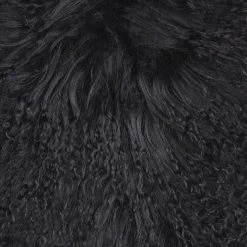 Bianca Lorenne Tibetan Sheepskin Black Seat Cover Cushion, Throws & Linen