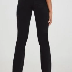 Pulz Jeans Fashion Emma Stay Black Highwaist Straight Denim Jean