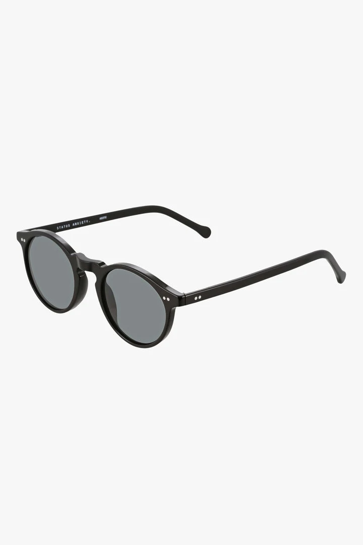 Status Anxiety Accessories Ascetic Black Round Sunglasses 5 Status Anxiety Accessories Ascetic Black Round Sunglasses