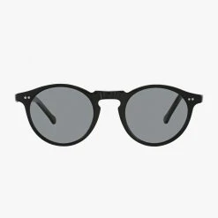 Status Anxiety Accessories Ascetic Black Round Sunglasses