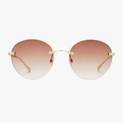 Prive Revaux Bohemian Round Hone Gold Sunglasses