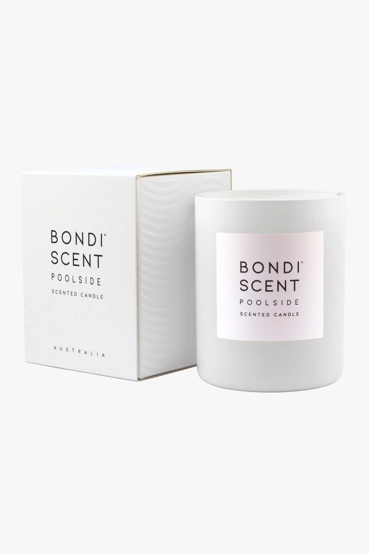Bondi Scent Home & Beauty Poolside 300g 80 Hour White Candle 3 Bondi Scent Home & Beauty Poolside 300g 80 Hour White Candle