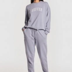 Huffer Slouch Drop Out Iris Logo Cotton Crew