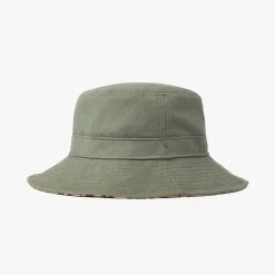 Brixton Petra Reversible Military Olive Leopard Bucket Hat Accessories