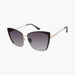 Prive Revaux Brunch Date Square Black Gold Sunglasses Accessories