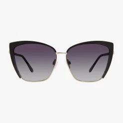 Prive Revaux Brunch Date Square Black Gold Sunglasses Accessories