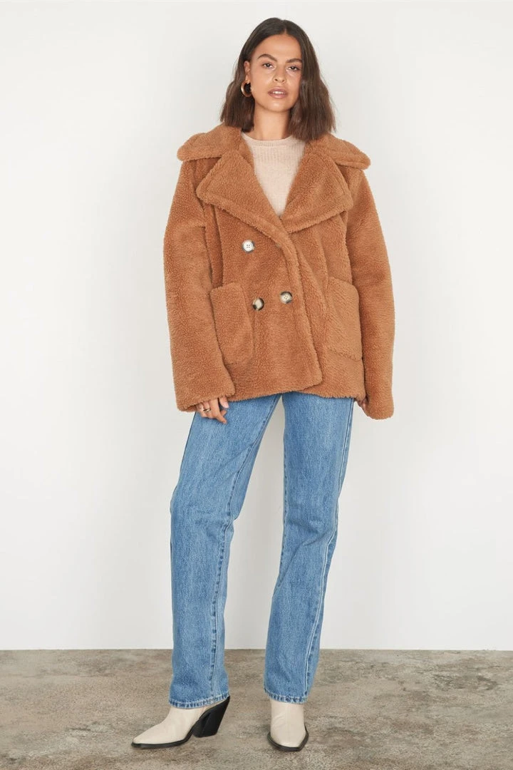 Esmaee Elsewear Toffee Double Breasted Teddy Jacket Fashion 4 Esmaee Elsewear Toffee Double Breasted Teddy Jacket Fashion