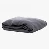 George Street Linen Belgian Washed Linen Charcoal King Fitted Sheet