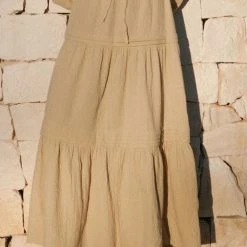 Charlie Holiday Fashion Monica Natural Cotton Tiered Maxi Skirt
