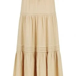 Charlie Holiday Fashion Monica Natural Cotton Tiered Maxi Skirt