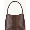 Brie Leon Accessories Chloe Top Handle Dark Brown Snake Bag