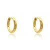 Linda Tahija Accessories Classic Huggie Earrings Sterling Silver 14K Gold Plated