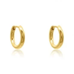 Linda Tahija Accessories Classic Huggie Earrings Sterling Silver 14K Gold Plated