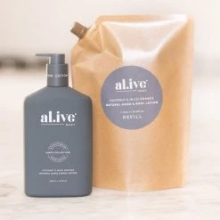 Alive Body Coconut & Wild Orange Hand & Body Lotion 1 Litre Refill