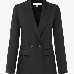 Ivy + Jack Cooper Black Crepe Boyfriend Semi Fitted Blazer Fashion