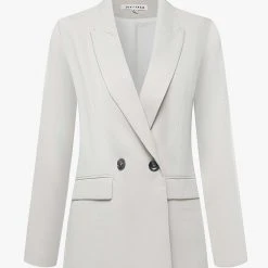 Ivy + Jack Cooper Cloud Textured Crepe Boyfriend Semi Fitted Blazer