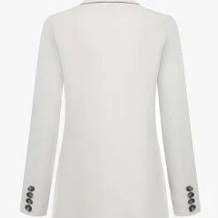 Ivy + Jack Cooper Cloud Textured Crepe Boyfriend Semi Fitted Blazer
