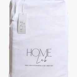 Home Lab 1000TC 100% Cotton Hotel Luxe Sheet Set King White Cushion, Throws & Linen