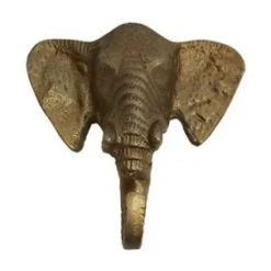 French Country Brass Elephant Hook