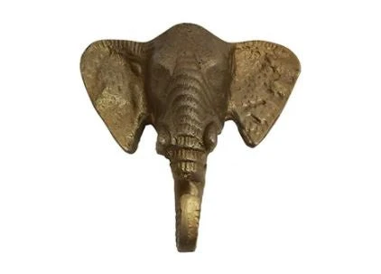 French Country Brass Elephant Hook 3 French Country Brass Elephant Hook