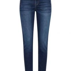 Pulz Jeans Emma Dark Blue Highwaist Straight Denim Jean Fashion