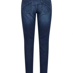 Pulz Jeans Emma Dark Blue Highwaist Straight Denim Jean Fashion