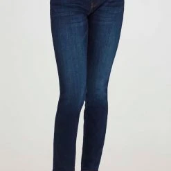 Pulz Jeans Fashion Suzy Med Blue Curve Mid Waist Skinny Denim Jean
