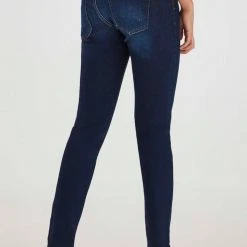 Pulz Jeans Fashion Suzy Med Blue Curve Mid Waist Skinny Denim Jean