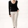 Among The Brave Desire Black LS V Neck Rib Knit Top 1 Among The Brave Desire Black LS V Neck Rib Knit Top